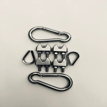 Drótkötél szorító garnitúra 4 mm-es drótkötélhez (A4 / AISI 316)