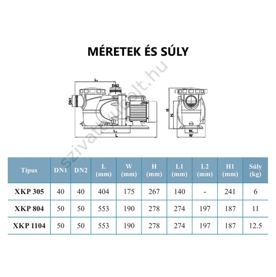 Leo XKP méretek és súly