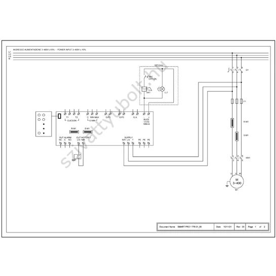 Elentek SMART PRO 1-TRI/7.5 bekötési rajz